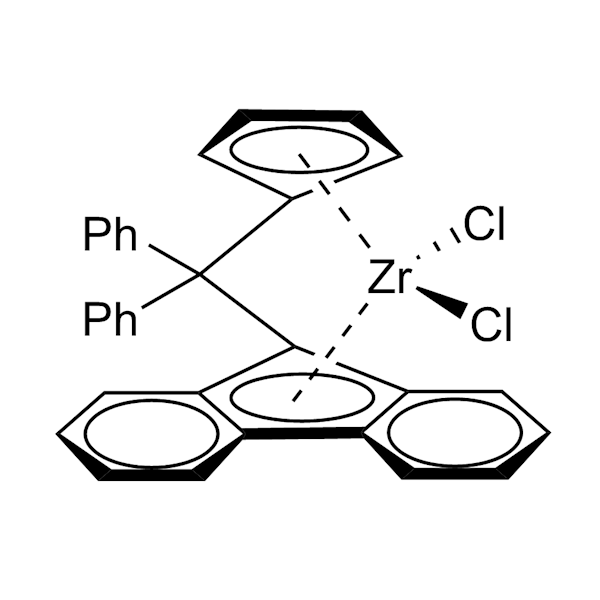 132510-07-7 H23235 Diphenylmethylidene(cyclopentadienyl)(9-fluorenyl)zirconium dichloride
二苯亚甲基(环戊二烯)(9-芴基)二氯化锆